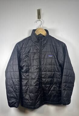 Patagonia Kids/Youth Classic Nano Puff Jacket in Black, Size Large (12)